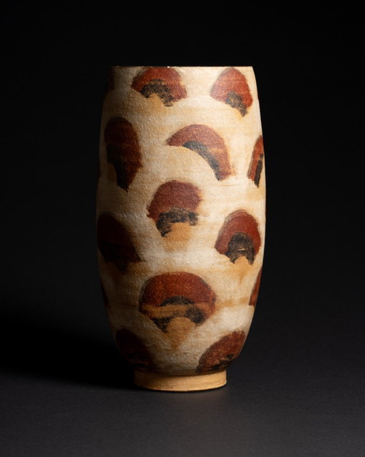 Artisan Ceramic Vase Signed ÅS Scandinavian Studio Pottery Late 20th Century