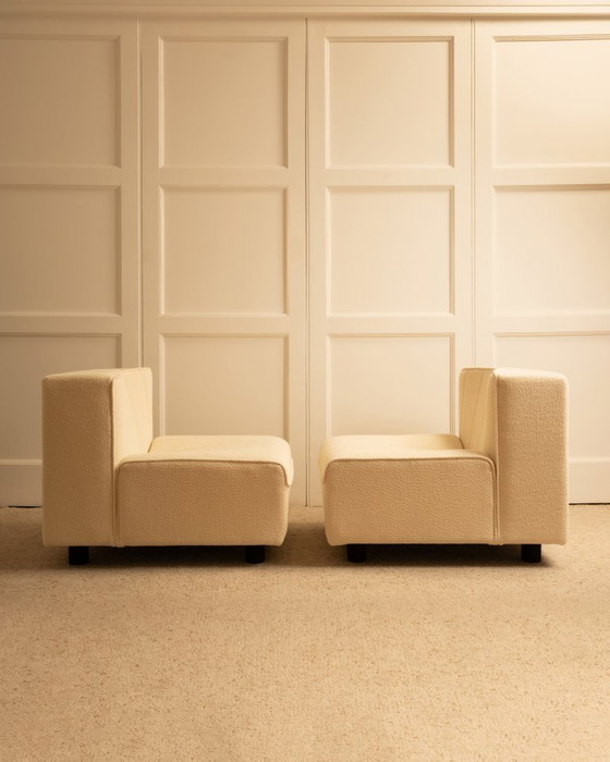 Image 1 of Paire de chauffeuses Agnoli - Italie 1970 