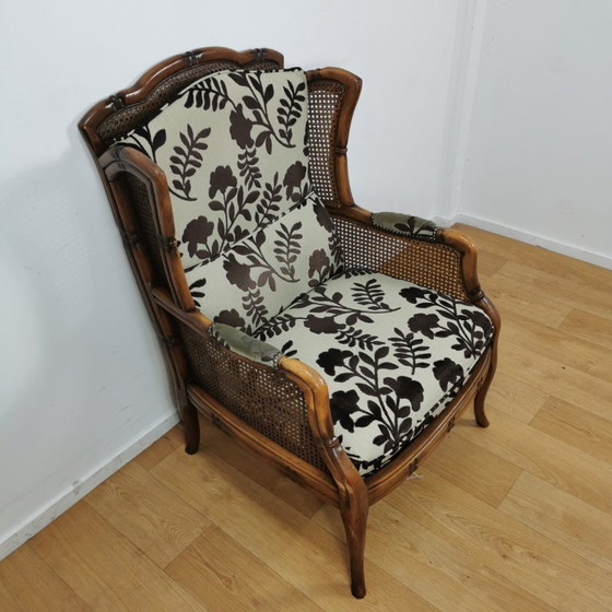 Image 1 of Fauteuils Giorgetti en simili bambou vintage, chaises de jardin, PRIX FIXE