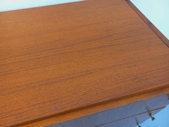 Image 1 of Vintage modernist sideboard by ARP Minvielle, designed by Guariche Mortier Motte, in teak and black metal, from the 1960s