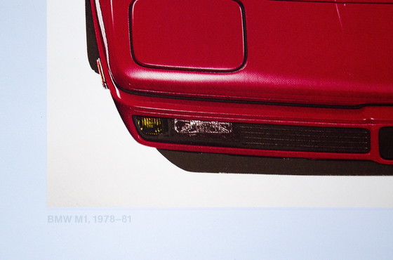 Image 1 of Original Vintage BMW M1 Serigraphy / 75 Years BMW / 1991 / 59.5 x 42cm / Very Rare / No Reprint
