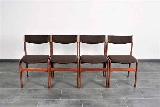 4 sedie in teak di Erik Buck per OD Mobler