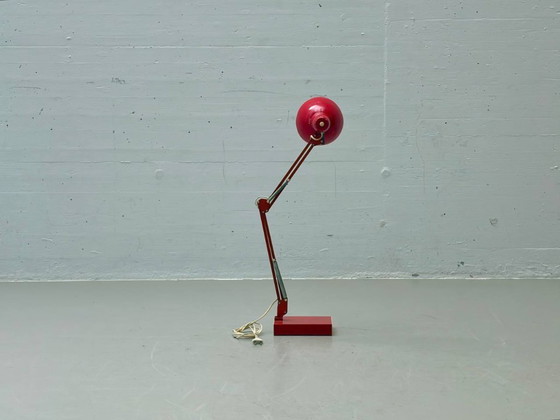 Image 1 of Vintage architect's table lamp in red, 1970s