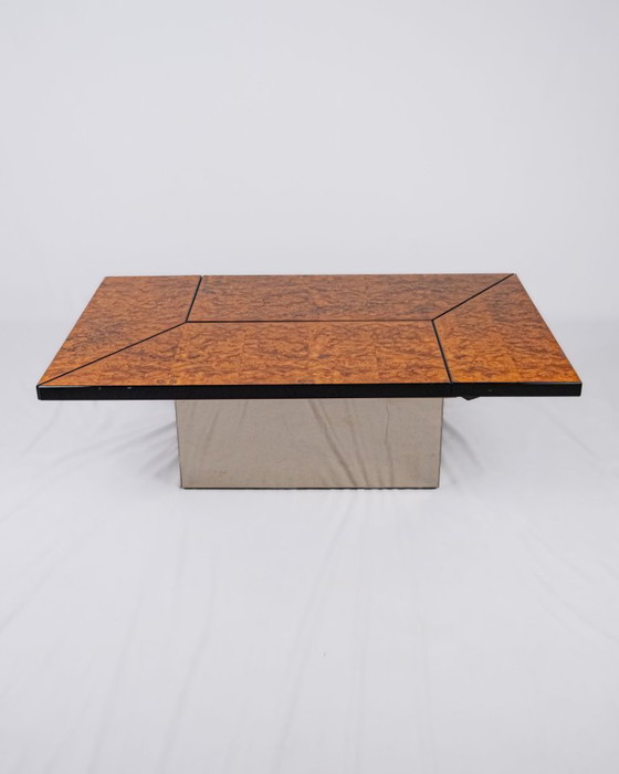 Image 1 of Elm burl salontafel/bar, Paul Michel voor Roche Bobois, Frankrijk, jaren 80
