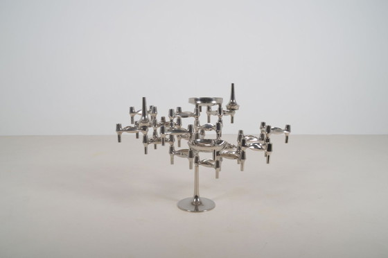 Image 1 of Set di candelabri con piedistallo disegnati da Hans Nagel per BMF, 1974
