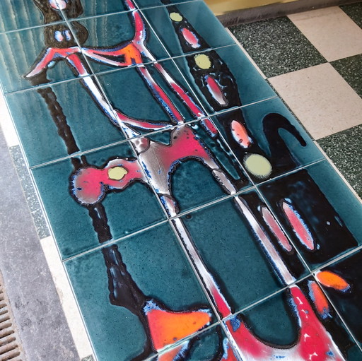 Mesa de centro de cerámica diseñada por Juliette Belarti para Adri Bélgica, 1970