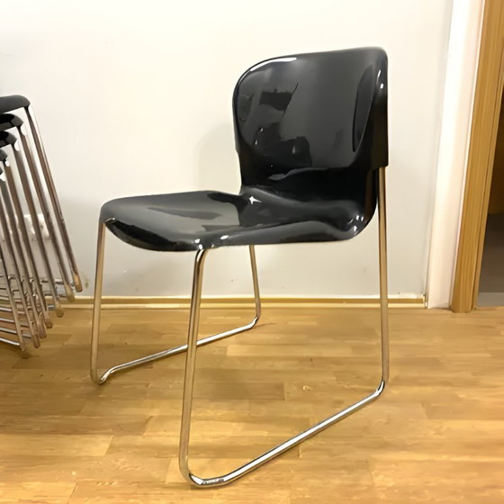Image 1 of Retro Chair Drabert SM400K, West Germany, 1980s, Set of 8 (Marked)