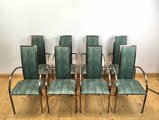 Belgo Chrome eetkamerstoelen uit de jaren 80