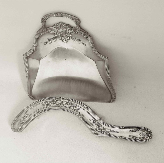 Image 1 of Zilveren metalen kruimelvanger uit de jaren 30