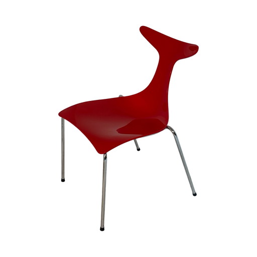 Gino Carollo - Ciacci Kreaty - Chaise modèle ‘Delfy’ - Rouge - Plusieurs en stock - 1980, Italie