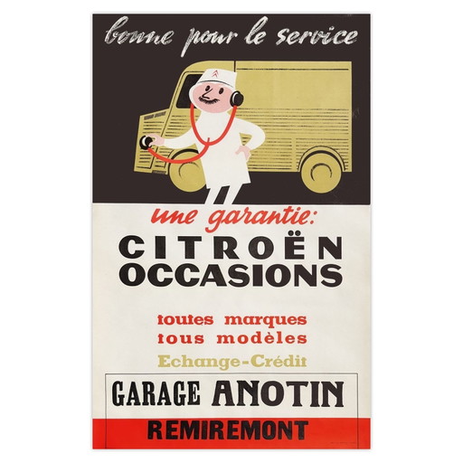 COLLECTIF - PUBLICITE Citroën-Anlassplakat 1960