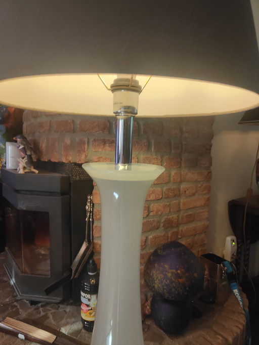 Lampadaire vintage Zijlstra en verre et métal chromé