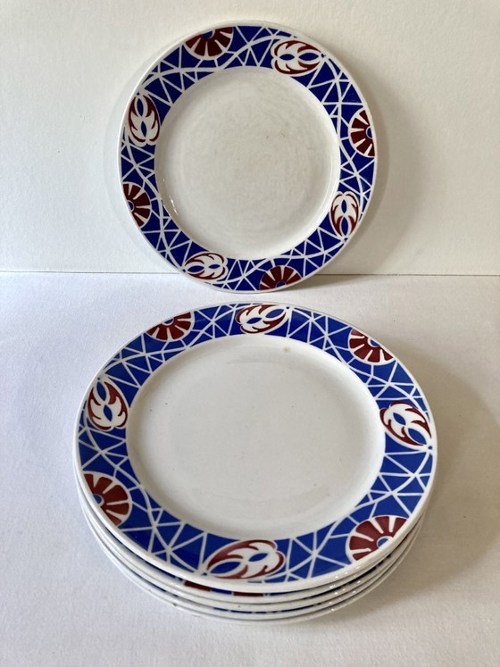 Image 1 of 6 Servierteller, Sarreguemines, Robinson-Muster