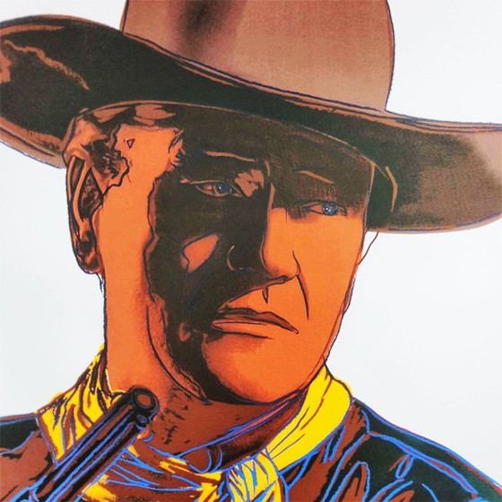 Lithographie en édition limitée « John Wayne » de Big Andy Warhol, années 1980, numérotée au crayon par le (photo 3 of 7)