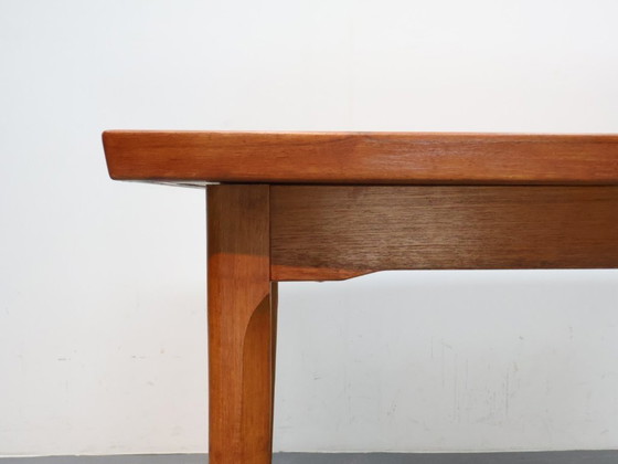 Image 1 of Tavolo da pranzo vintage in teak con gambe in rovere - allungabile