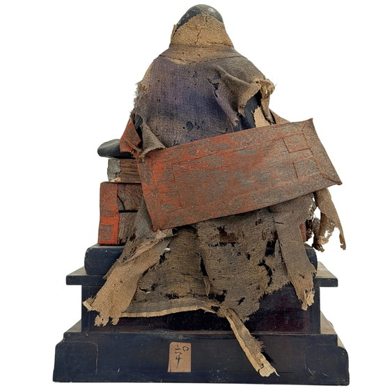 Antique Japanese Nichiren Daishonin - Meiji - circa – Sculpture, Wood, Textile (photo 14 of 25)