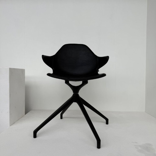 KFF Swivel Chair Black Leather