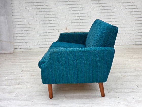 Image 1 of 1970s, Danish 3-seater sofa, furniture wool, teak wood.