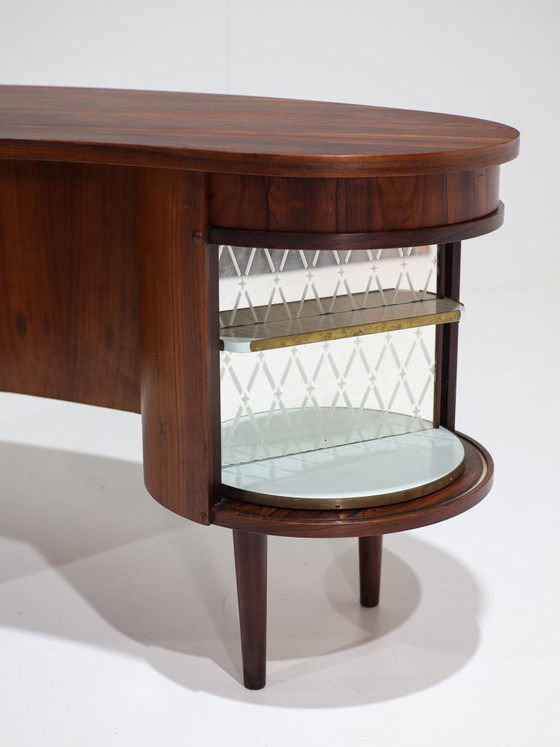 Kai Kristiansen Schreibtisch mit Bar Modell 54 Kidney Palisander – Wood (photo 8 of 19)