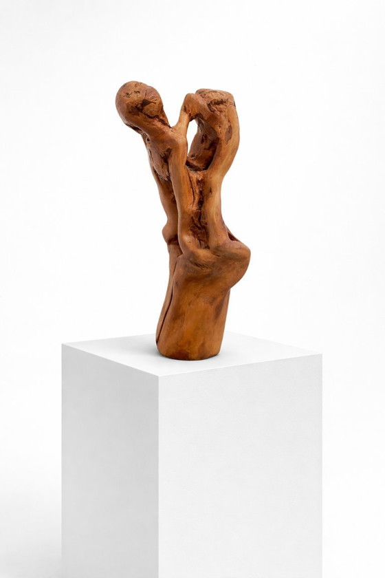 Image 1 of Vintage wooden statue sculpture