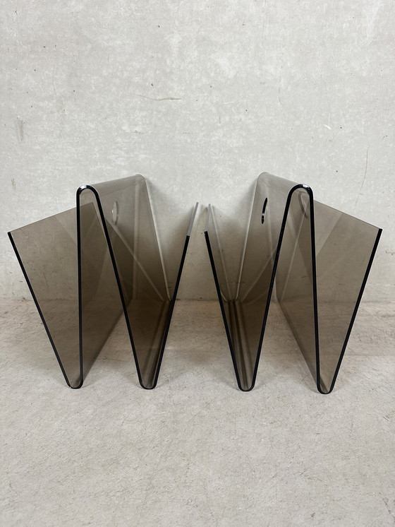 Image 1 of Vintage newspaper/magazine holder - plexiglass