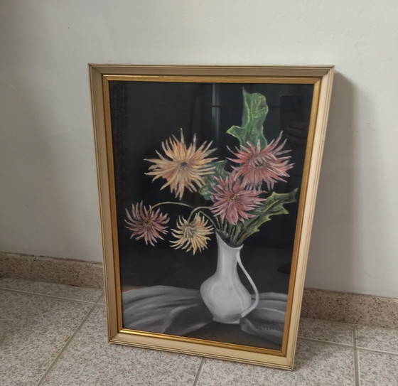 Image 1 of Pastel - Nature Morte aux Fleurs par J. Gelders