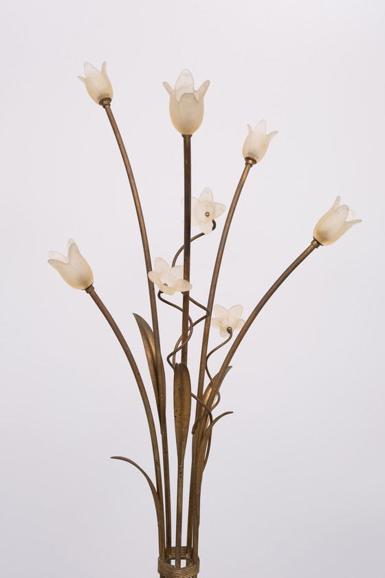 Image 1 of Lampadaire floral Hollywood Regency