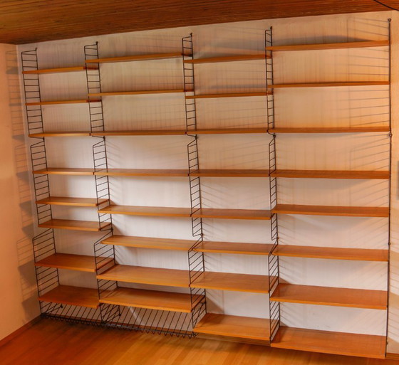 Image 1 of Modular Wall Shelf from String Nisse, Sweden, 1960s