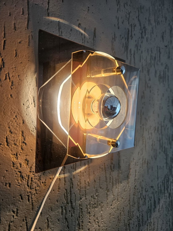 Vintage Herda Space Age Wall light in original box – Plastic, Metal (photo 8 of 13)