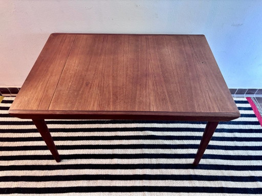 Vintage Midcentury Teak Esstisch Louis van Teeffelen Modell Milaan für Wébé