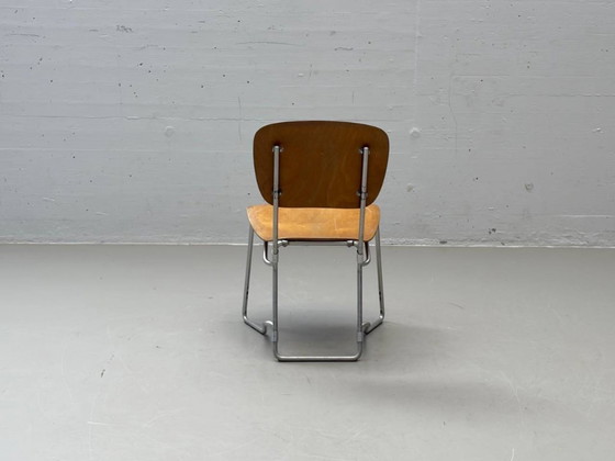 Image 1 of Set van 3 Armin Wirth klapstoelen van gevormd multiplex, Zwitserland, jaren 1950/60.