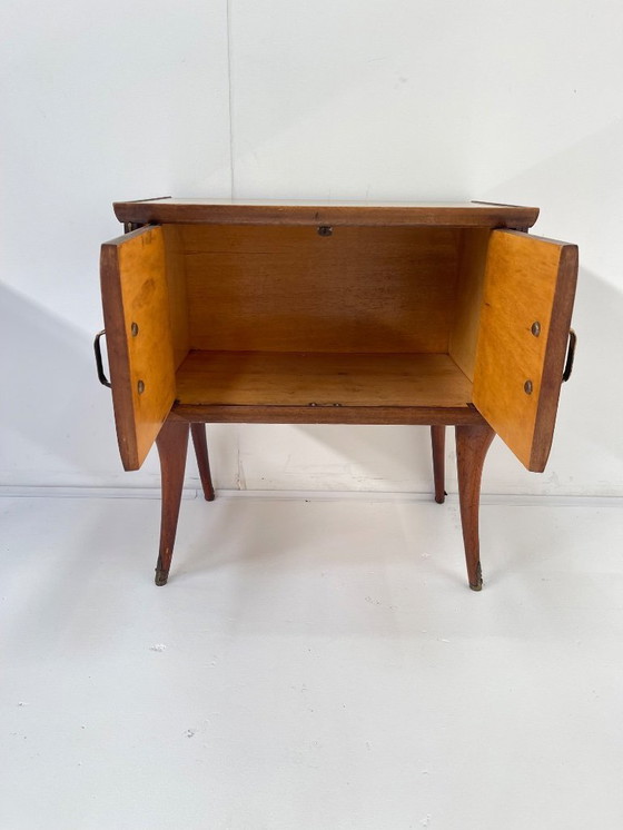 Image 1 of 1950s Italian Mid-Century pair of side cabinets - night stands
