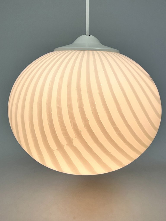 Image 1 of Suspension vintage, motif tourbillon/zèbre, Peill & Putzler, Allemagne, années 1970