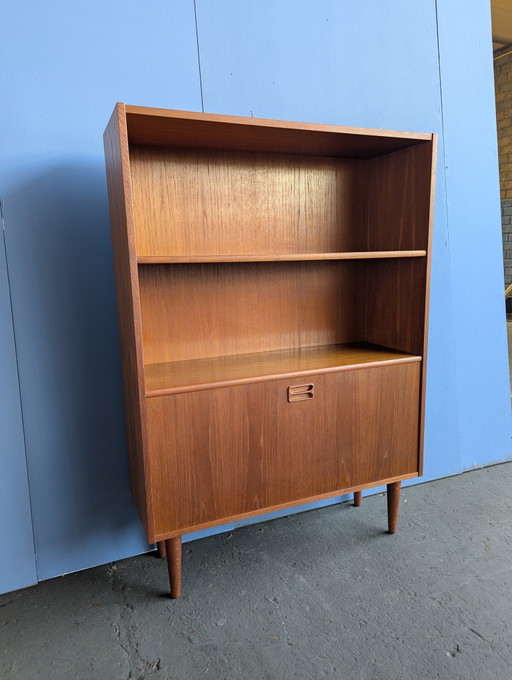 Mobile bar/libreria vintage in teak - Clausen Danimarca – boekenkasten, Wood (photo 2 of 14)