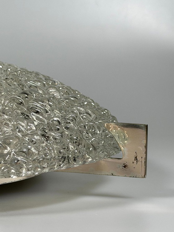 Image 1 of Plafondlamp van ijsglas uit de jaren 60/70 van Kaiser Leuchten Duitsland