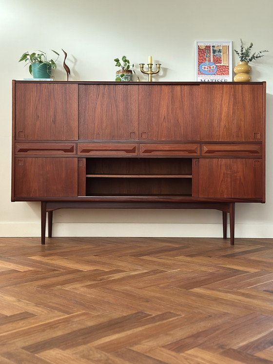 Image 1 of Vintage highboard Deens Johannes Andersen jaren 50/60/70