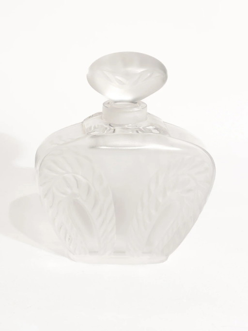 Flacone di profumo in cristallo "Foglie" di Lalique, anni '90 – decoratieve objecten, Crystal