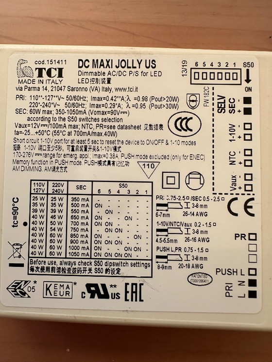 Image 1 of LED Drivers 2 stuks NIEUW !! Merk TCI type DC MAXI JOLLY US