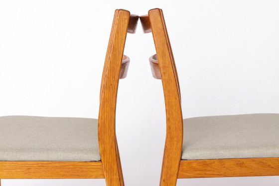 Image 1 of Set of 4 Vintage Oak Dining Chairs, 1960s Swedish Design by Alb Johansson & Söner, Hyssna