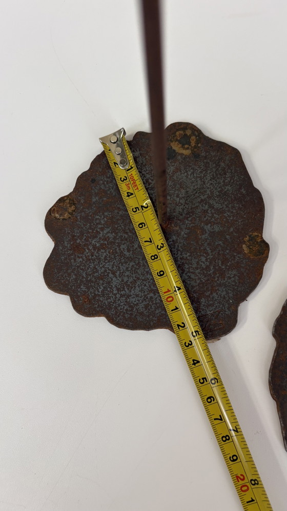 Vintage Brutalist Vloerkandelaars Pieter Spruyt Dutch Design – Kandelaars en kaarsen, Metal, Iron (photo 14 of 15)