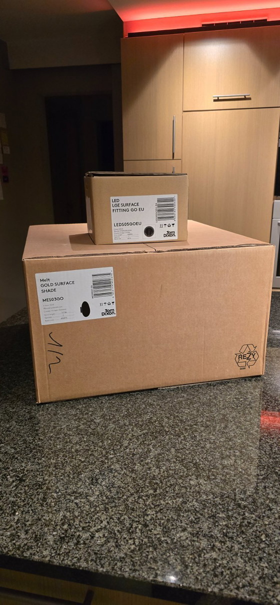 Image 1 of 1x lampada da soffitto Tom Dixon Melt con paralume in superficie dorata