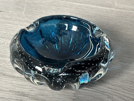 Image 1 of Murano glaçure asbak jaren 50 sommerso bullicante handgemaakt vintage
