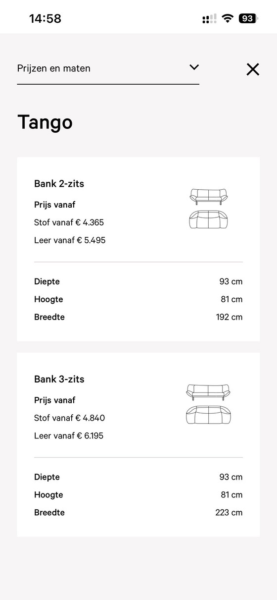 Image 1 of Banque Leolux 3zits Tango