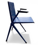 Gispen Mondial blue with armrests