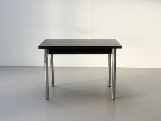 Image 1 of Extendable dining/kitchen table with chrome frame, 1980s