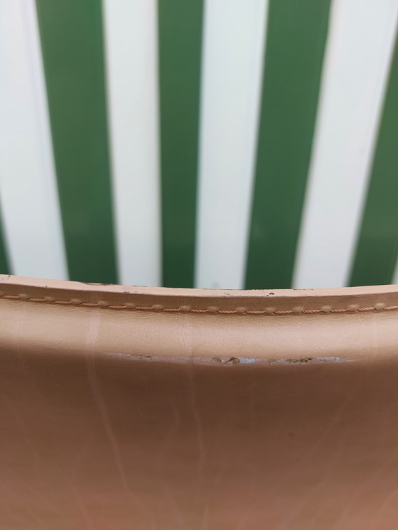 Image 1 of 6 x Kamel-Leder-Esszimmerstühle