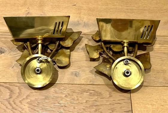 Image 1 of Sconces (2), Wall Lights, Gilded Bronze, Luxury Lighting, Attr Maison Bagues, Napoleon Lll, Empire, Versailles, Hyper Vintage