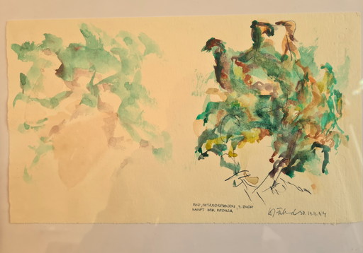 Abstracte Aquarel: Titel Medusa