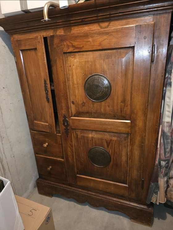 Image 1 of Antiker Eichenholz-Brotschrank