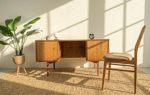 Desk, table, secretary, cabinet, vintage mid-century 60s retro